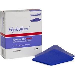 4 Boxes  of 10   4x5   Hydrofera Blue Foam Dressing